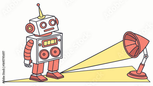 funny cartoon robot