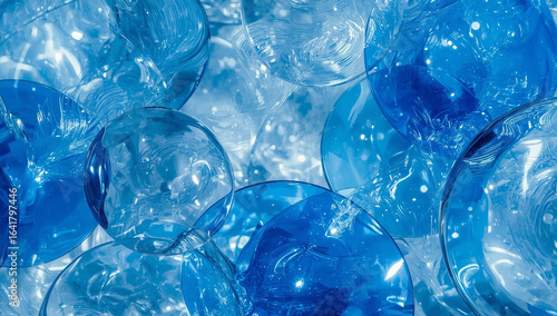 abstract blue background with bubbles