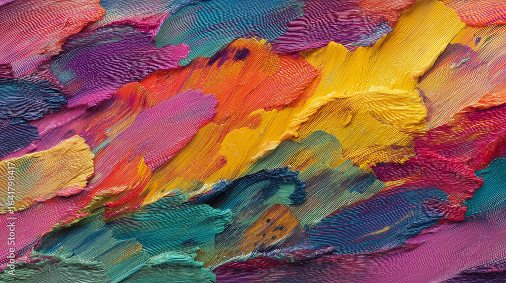 Obraz premium Abstract oil painting texture with vibrant colors