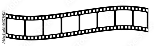 Black film strip with white frames and perforations vector