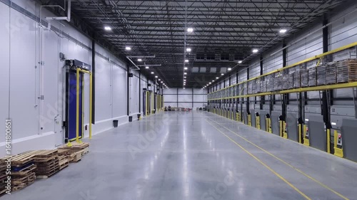 Interior of cold storage warehouse
