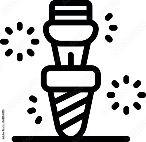 Dental implant procedure, showcasing advanced oral healthcare technology for restoring smiles and improving dental health