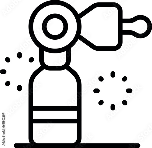 Cleaning detergent bottle spraying with sparkling effect, emphasizing hygiene and disinfection