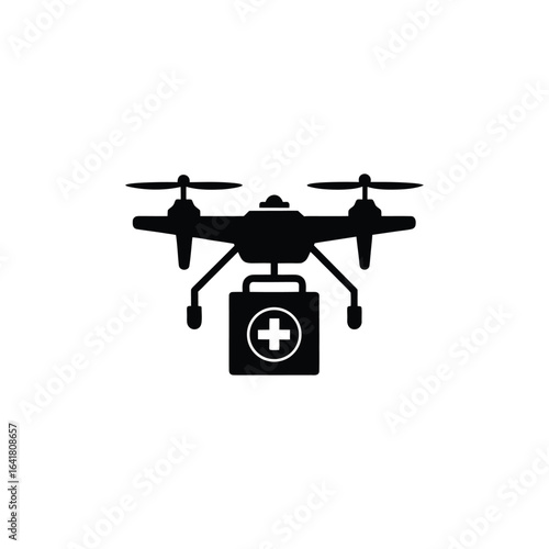 Drone delivering medical supplies unmanned aerial vehicle