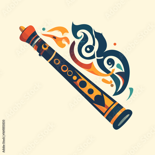 Colorful decorative flute
