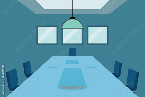 boardroom with floating glass ceiling