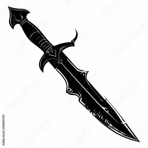 Ornate black sword silhouette
