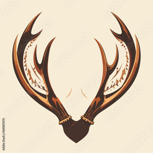 Ornate deer antlers