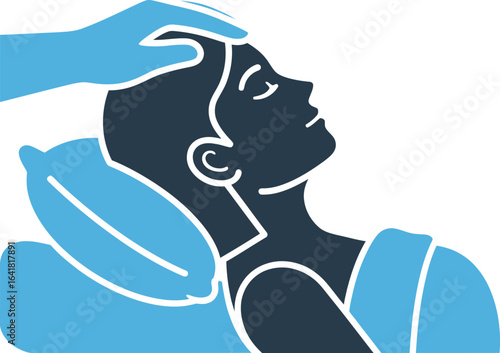 Head massage therapy treatment for relaxation and wellness spa