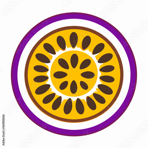 Passion fruit slice graphic design