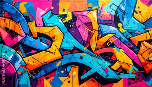 Wallpaper Mural Colorful graffiti wall with abstract design. Torontodigital.ca