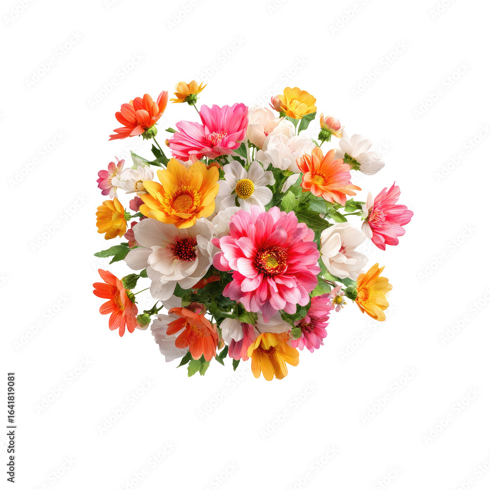 Fototapeta premium Vibrant flower bouquet, various colors