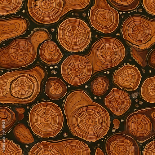 Wood grain circular pattern