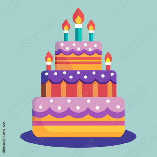 birthday cake with candles