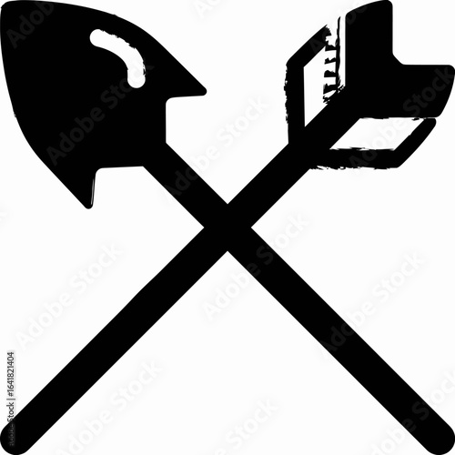 Two crossed tools