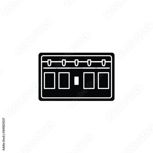 Boxing scorecard icon black silhouette vector