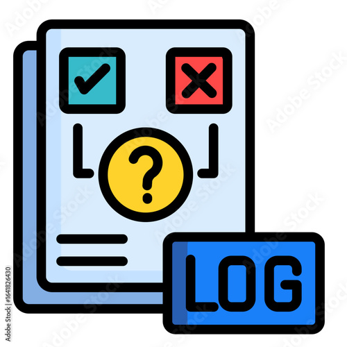 Decision Log  Icon Element For Design