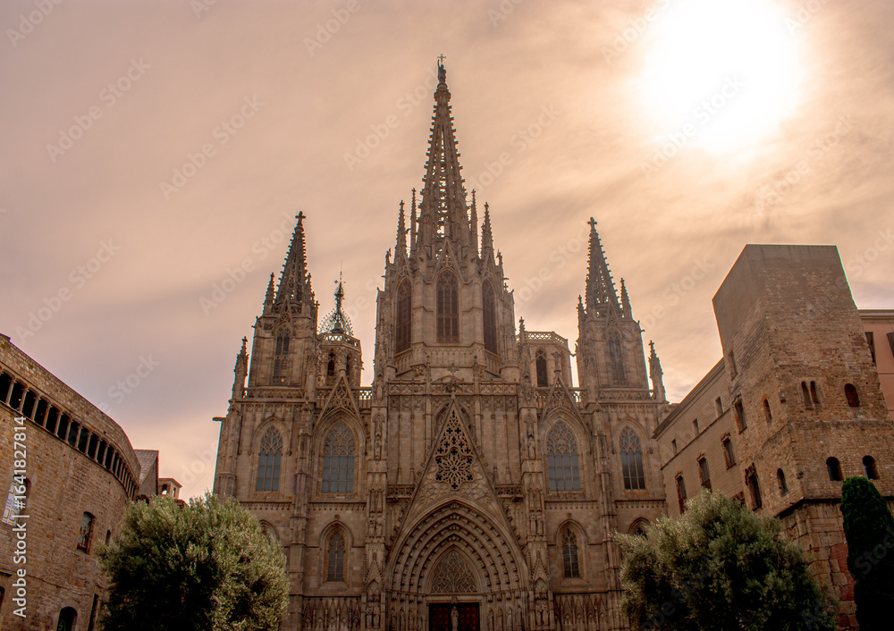 Fototapeta premium Cathedral of Barcelona, Barcelona, Spain
