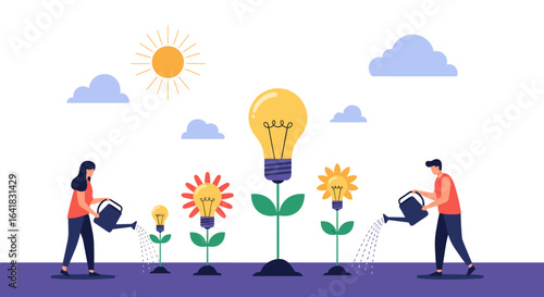 Nurturing growth cultivating ideas developing innovation planting seeds of success