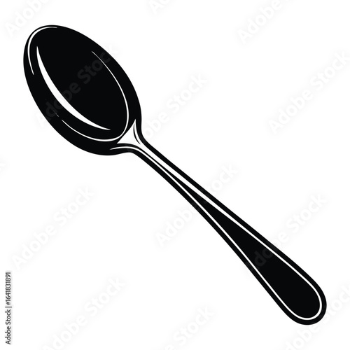 Silver teaspoon isolated on white background with a shiny metal finish