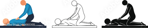 Massage therapy techniques for back pain relief illustration