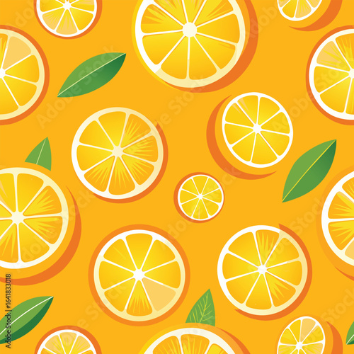 seamless pattern with lemon slices