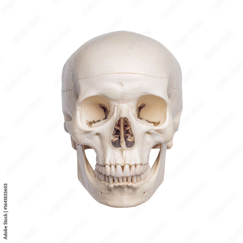 Fototapeta premium Human skull isolated on transparent background
