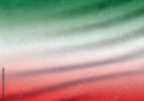 Soft Waving Mexican Flag Texture in Green, White, and Red Gradient