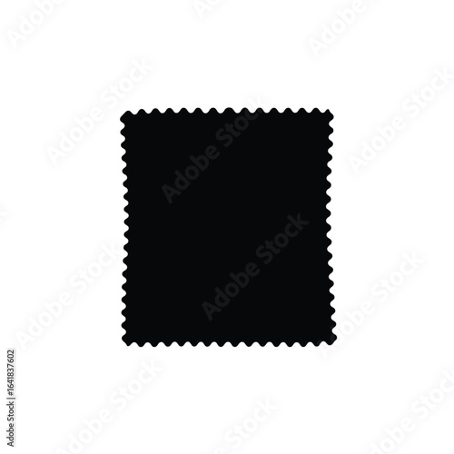 Black felt fabric square icon vector