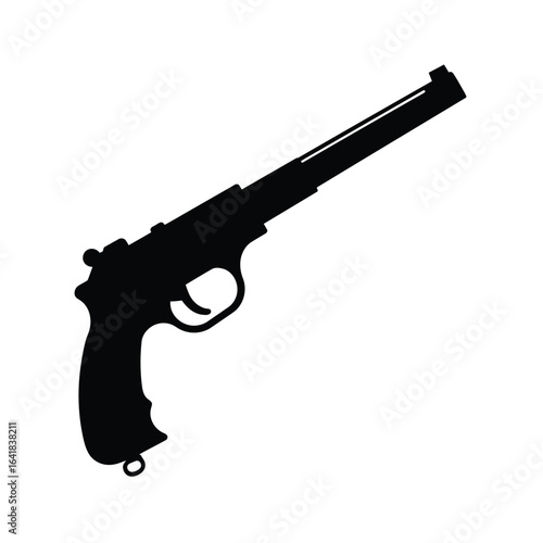 Black silhouette of a flare gun pistol weapon