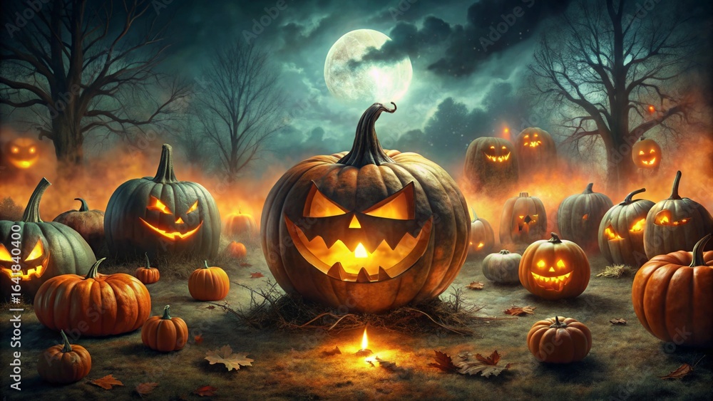 Naklejka premium wall halloween background concept. scary background. horror texture banner.