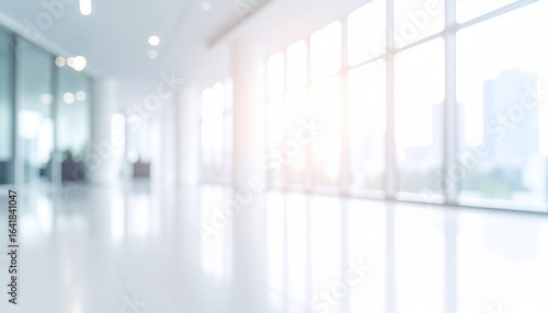 Wallpaper Mural 明るい光でかすみ、ぼやけたビル内のホールの光景 Torontodigital.ca