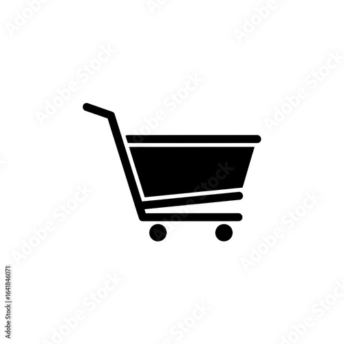 Shopping cart icon e commerce retail store shop online market basket symbol purchase business trolley graphic on transparent background