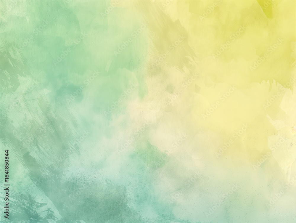 Obraz premium Fresh spring gradient background, mint green into soft lemon yellow