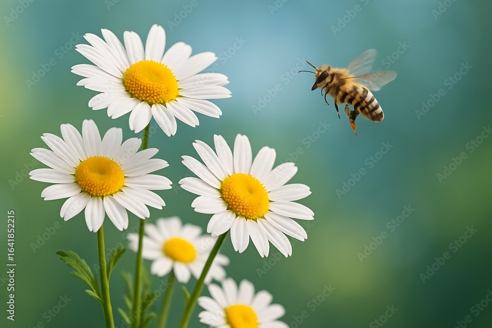 Obraz premium bee on daisy
