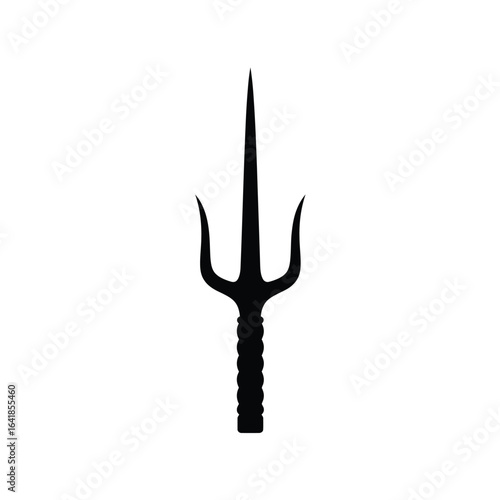 Black sai weapon silhouette martial arts