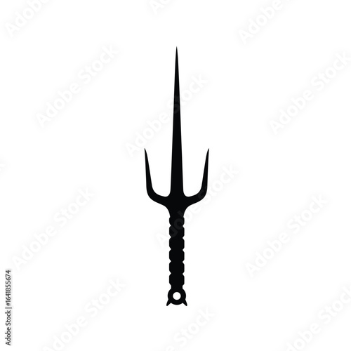 Black sai weapon silhouette martial arts