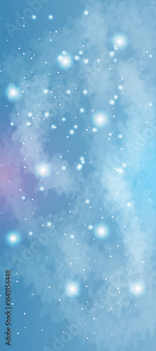 Space galaxy background with many stars. Realistic colorful cosmos with nebula and milky way. Space infinity with milky way starlight glow astronomical vector background