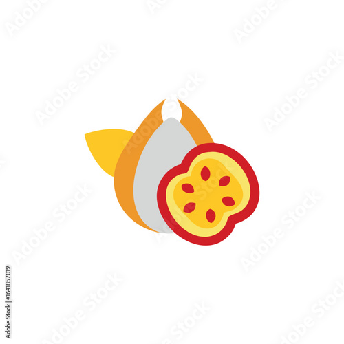 A sapodilla fruits icon colored shape art vector illustration.
