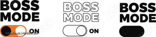 Boss mode on vector illustration and graphic design elements