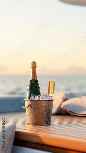 Champagne Celebration on a Yacht