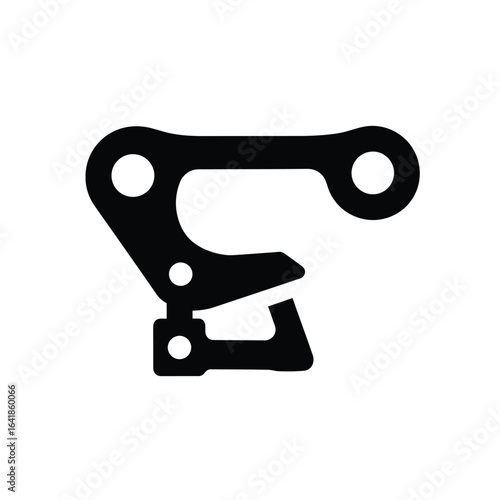 Black shackle icon metal hardware