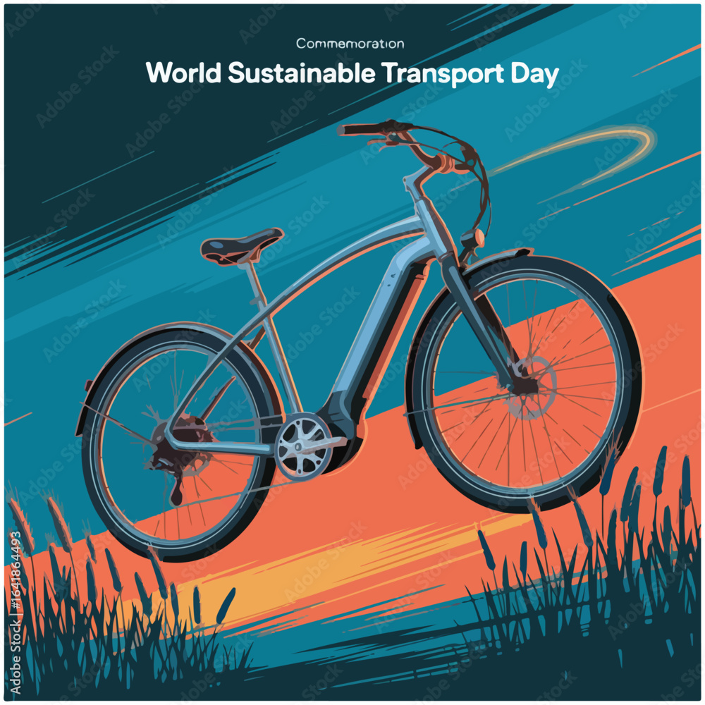 Fototapeta premium World Sustainable Transport Day Poster