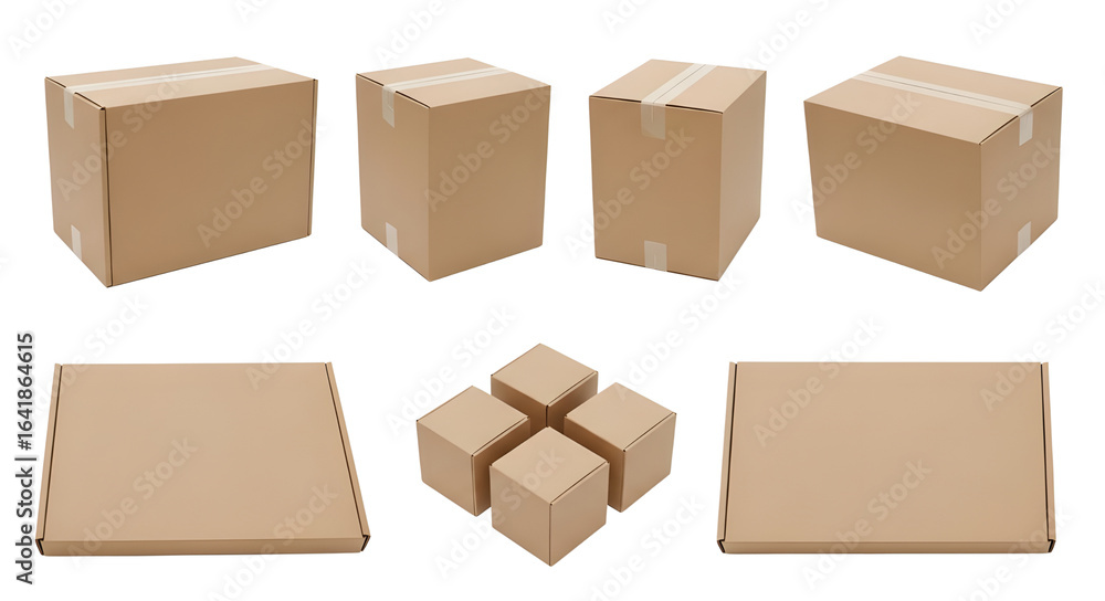 Collection of cardboard boxes in various sizes
Collection of cardboard boxes in various sizes