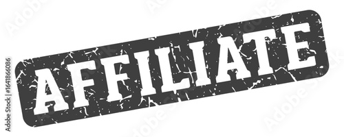 affiliate rectangular sign. affiliate stamp