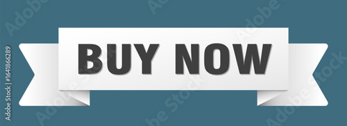 buy now ribbon isolated on transparent background. buy now ribbon