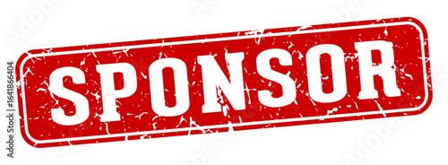 sponsor rectangular sign. sponsor stamp