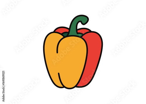 Bell pepper vector illustration, Bell pepper icon