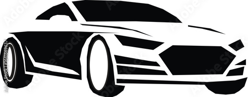 sport car logo design vector silhouette, car automobile vehicle logo icon silhouette, vector illustration silhouette super sports car, sports car silhouette vector illustration on a white background.