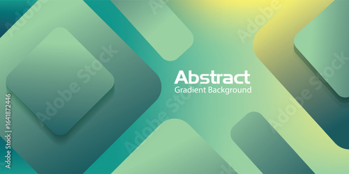 Abstract Geometric Gradient Background in Green and Yellow Tones